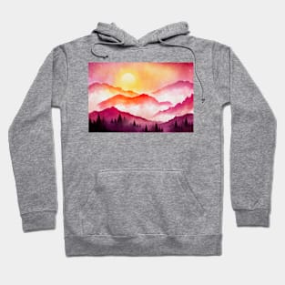 Sunset Landscape Paint Hoodie